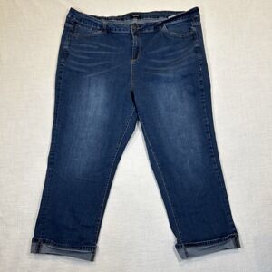 Kensie Jeans Women Size‎ 22 Stretch Medium Wash Cuffed Jeans